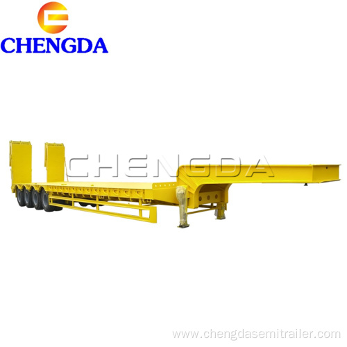 Factory Direct Sell 4 axles lowbed truck trailer